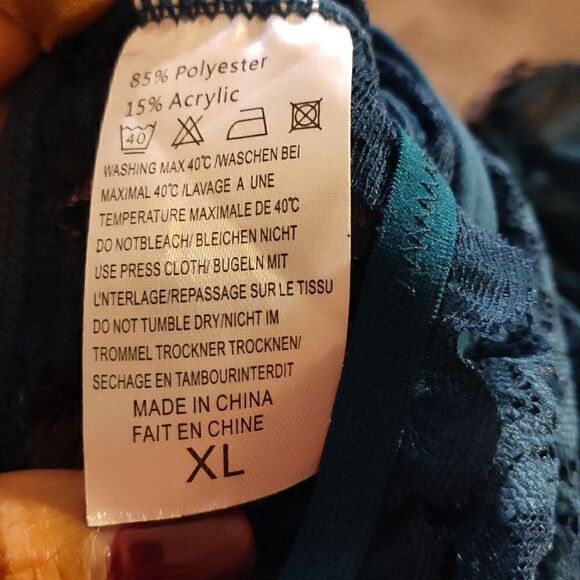 Klier forest green floral lace teddy, nwt (imported from China) - Picture 10 of 10